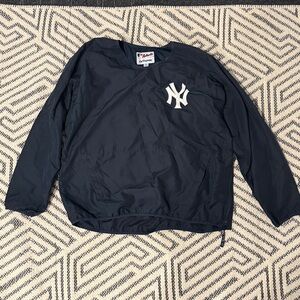 Majestic Navy Yankees Pullover